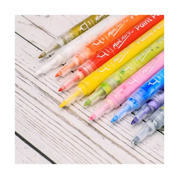 NEW // Acrylic Paint Pens Fine Tip 1mm (12) by Mont Marte