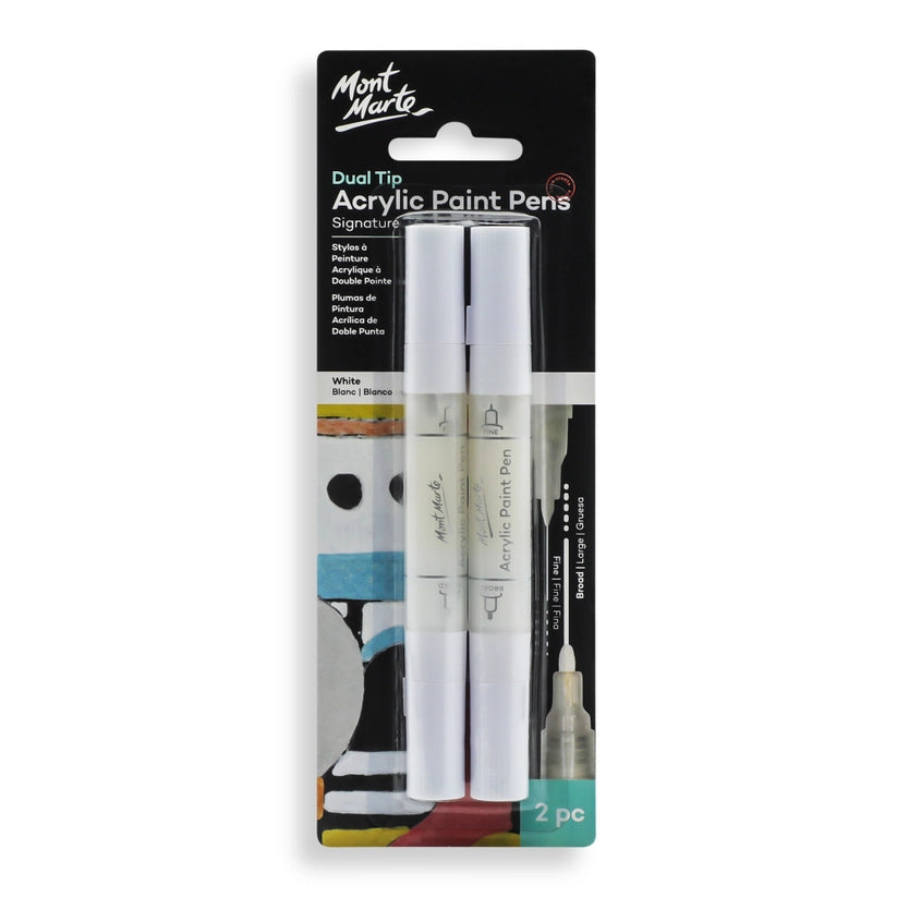 NEW // Dual Tip Acrylic Paint Pens Signature (2 pc) by Mont Marte