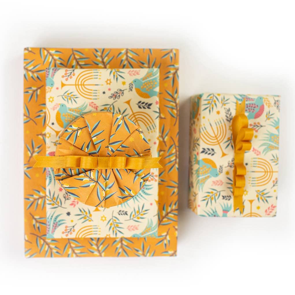 NEW // Hanukkah Doves Wrapping Paper