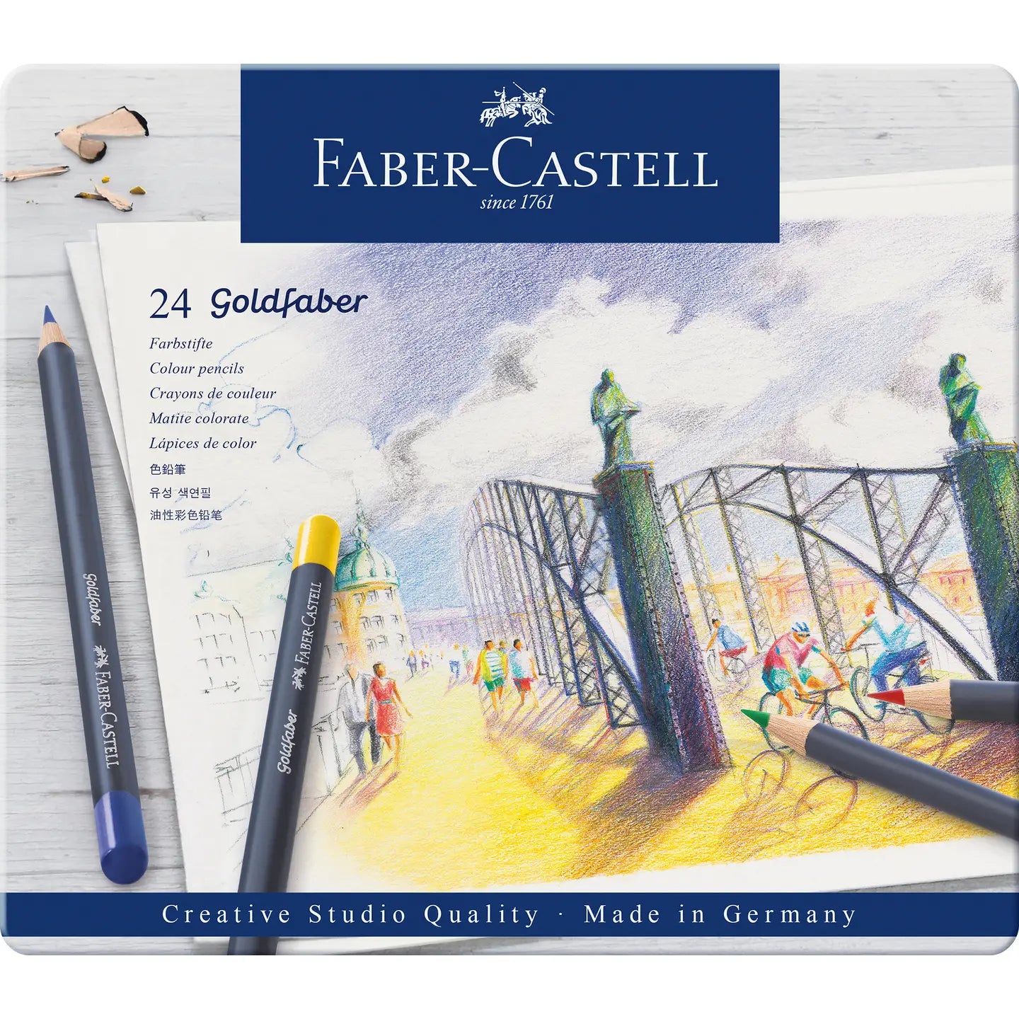 NEW // Faber-Castell Goldfaber Color Pencils - Tin of 24