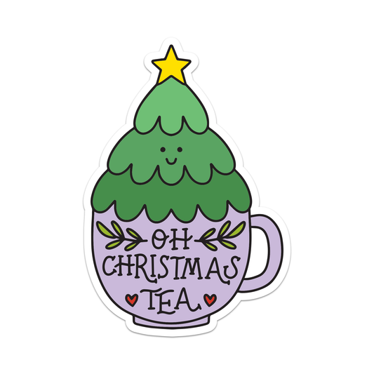 NEW // Oh Christmas Tea Vinyl Sticker