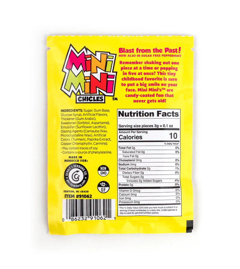 Fruit MiniMini™ Chicle Gum, .79oz