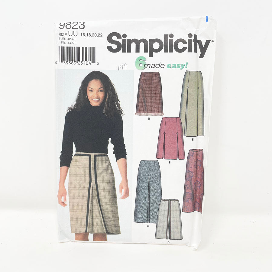 Simplicity 9823 Sewing Pattern - Skirt (16-20)