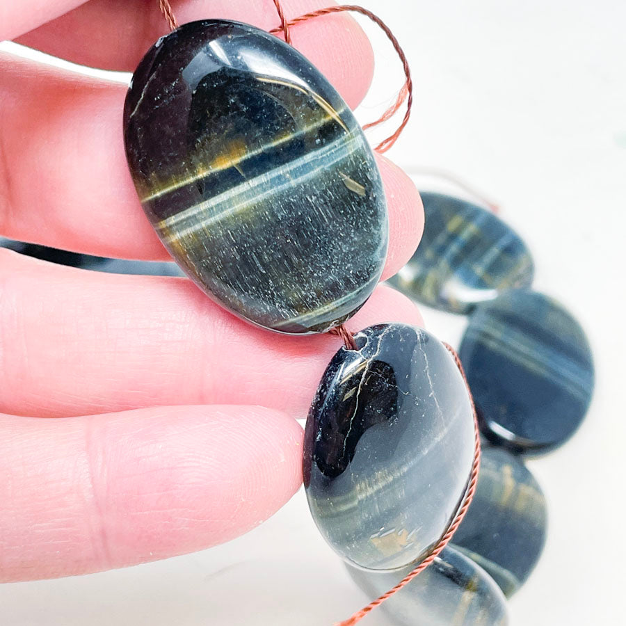 String of Large Tiger Eye Beads