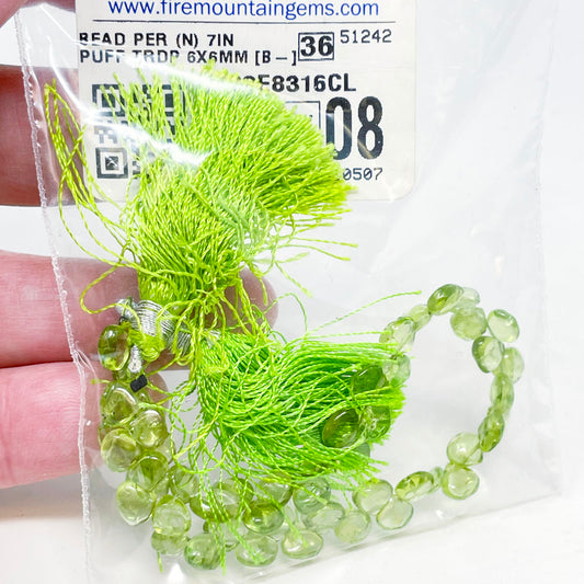 String of Green Glass Beads