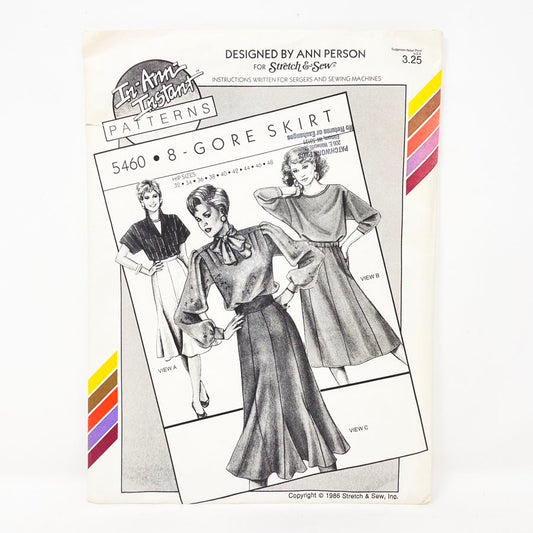 8 - Gore Skirt - In An Instant Sewing Pattern 5460 (1986)