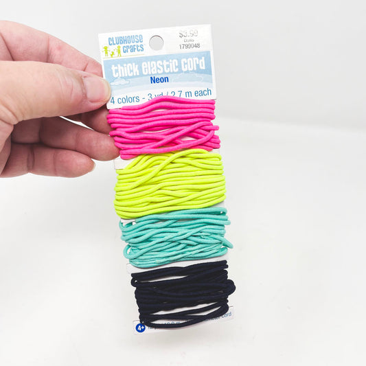 Clubhouse Crafts Thick Elastic Cord - Neon