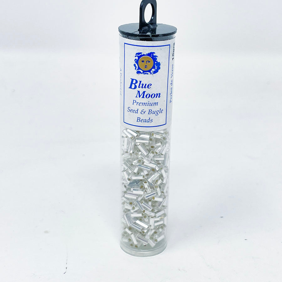 Vial of Silver Tube Beads