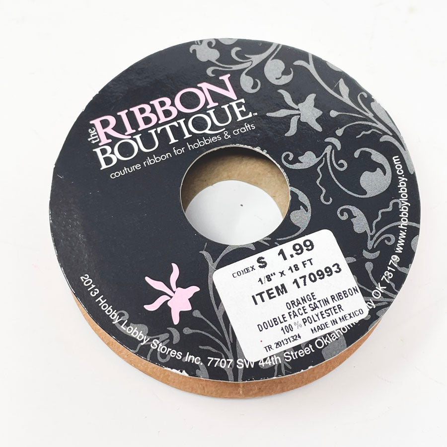 The Ribbon Boutique 1/8" - Orange