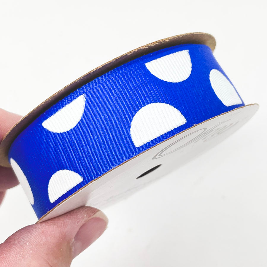 Offray Ribbon - Royal Blue Polka Dot