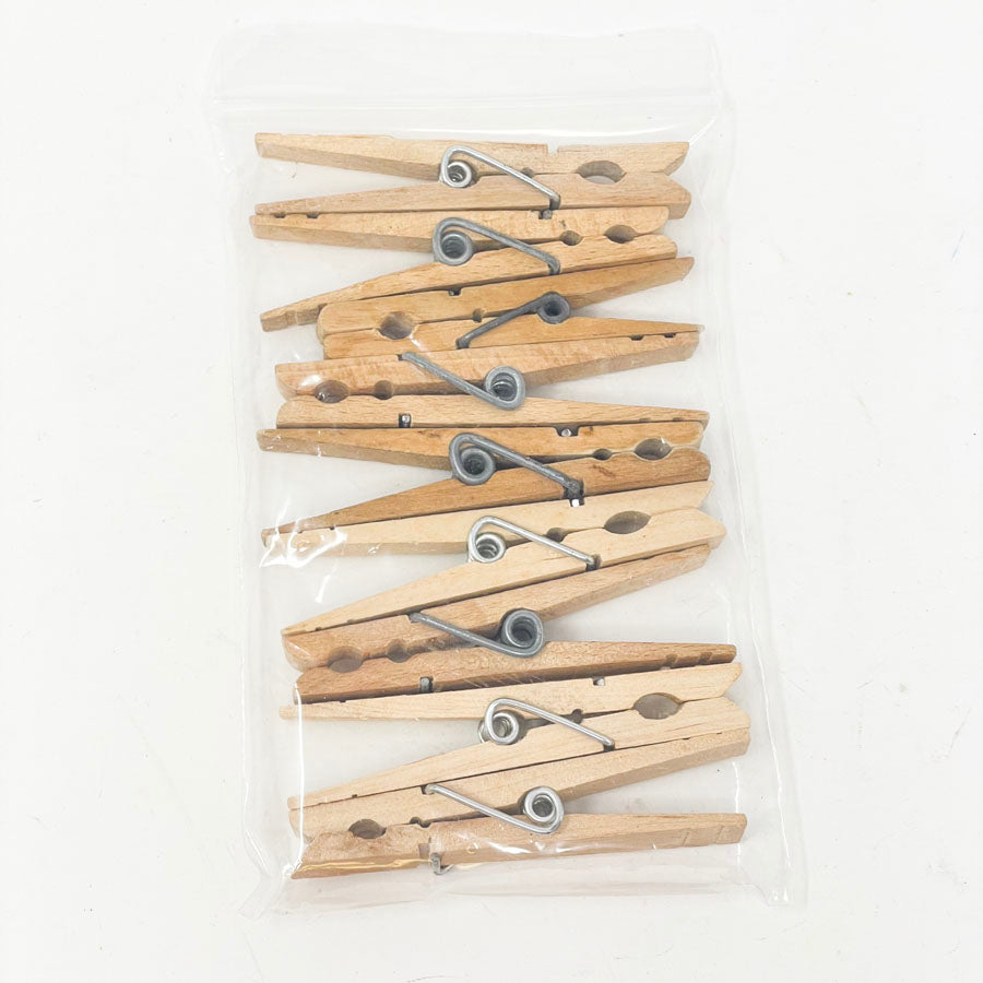 Wood Clothespins with Spring