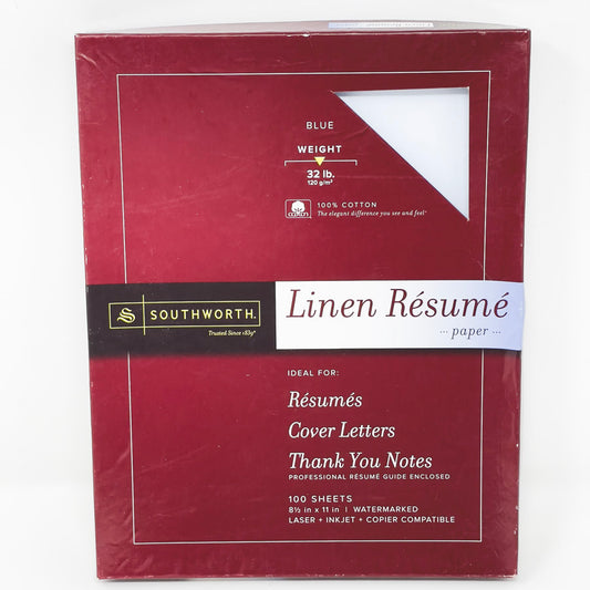 Southworth Linen Resume Paper - Blue