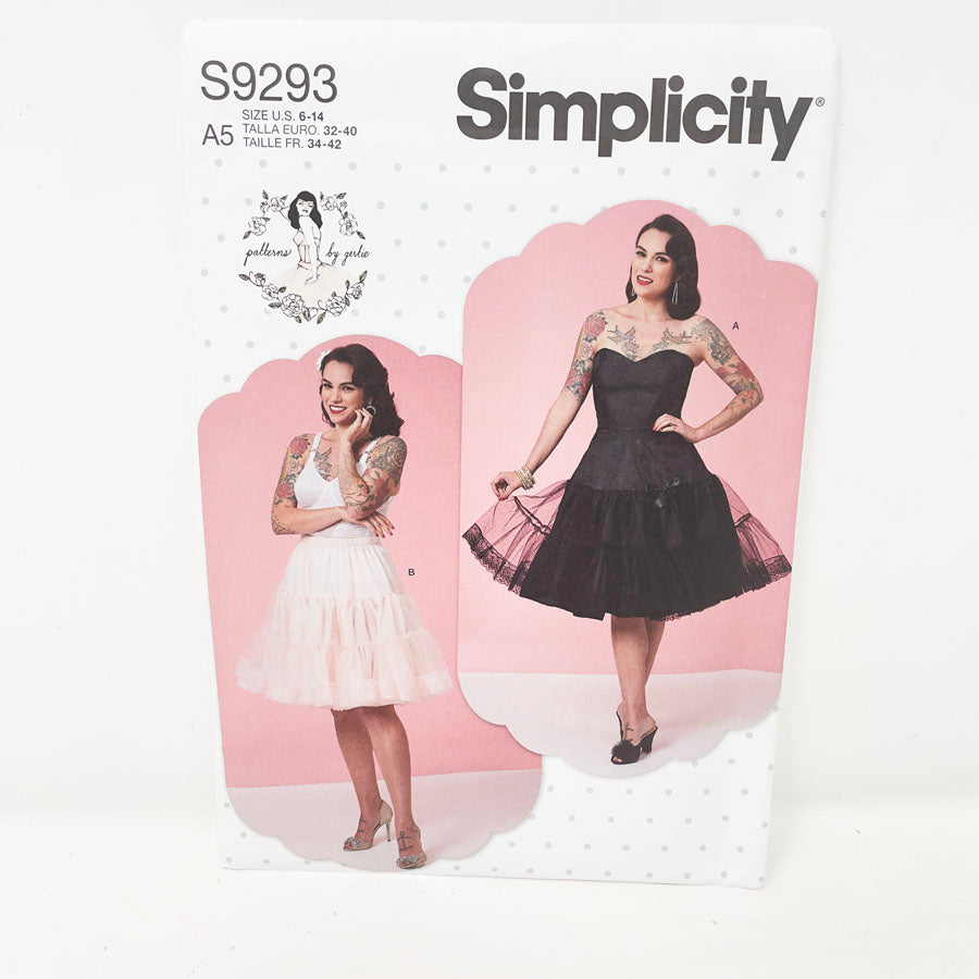 S9293 Petticoat Pattern (6-14)- Simplicity Patterns by Gertie - 2021