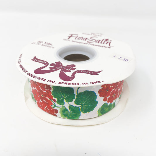 Flora-Satin Geranium Ribbon