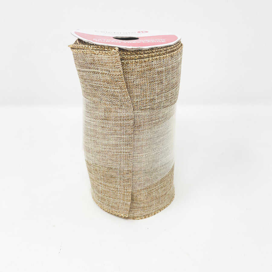 Wide Gold Burlap Ribbon