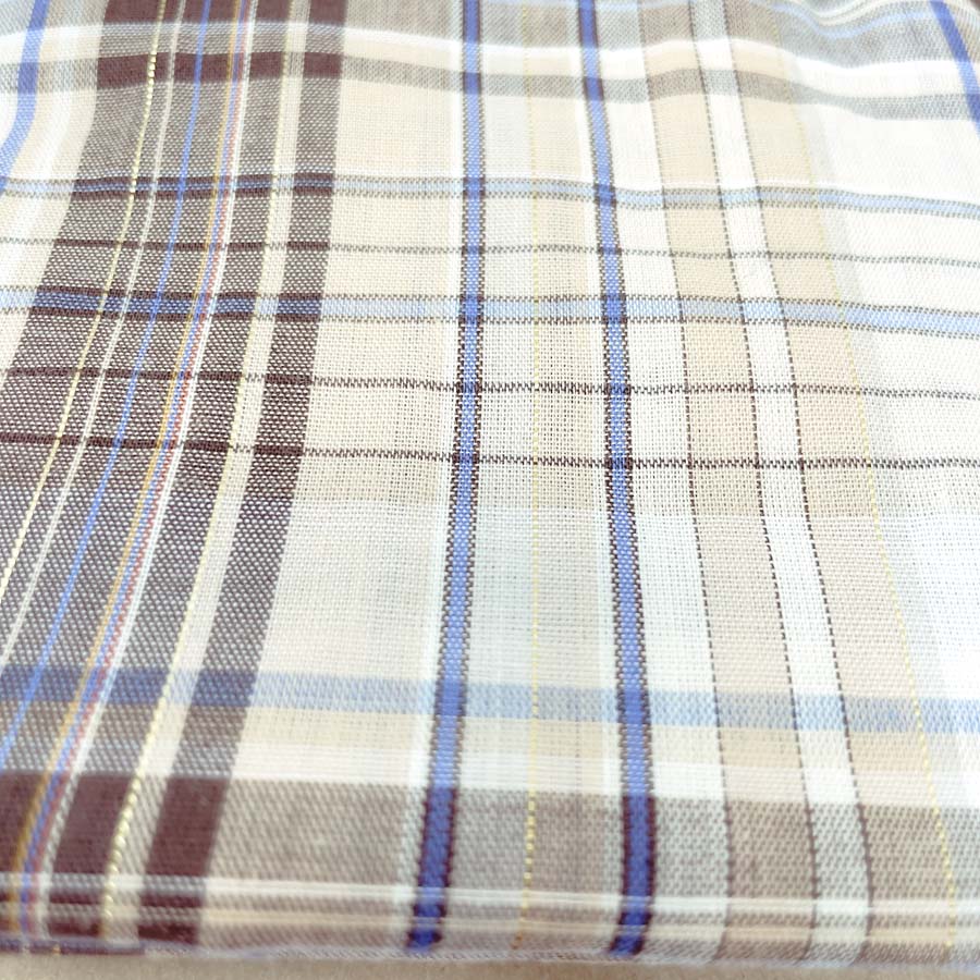 Coffee Plaid Lightweight Fabric