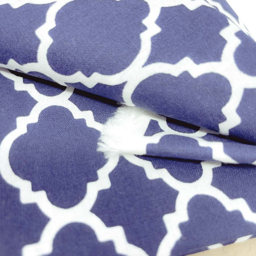 Navy/White Print Cotton Fabric