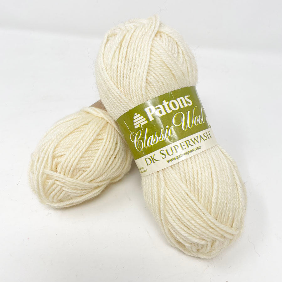 Patons Classic 100% Wool Yarn - Cream