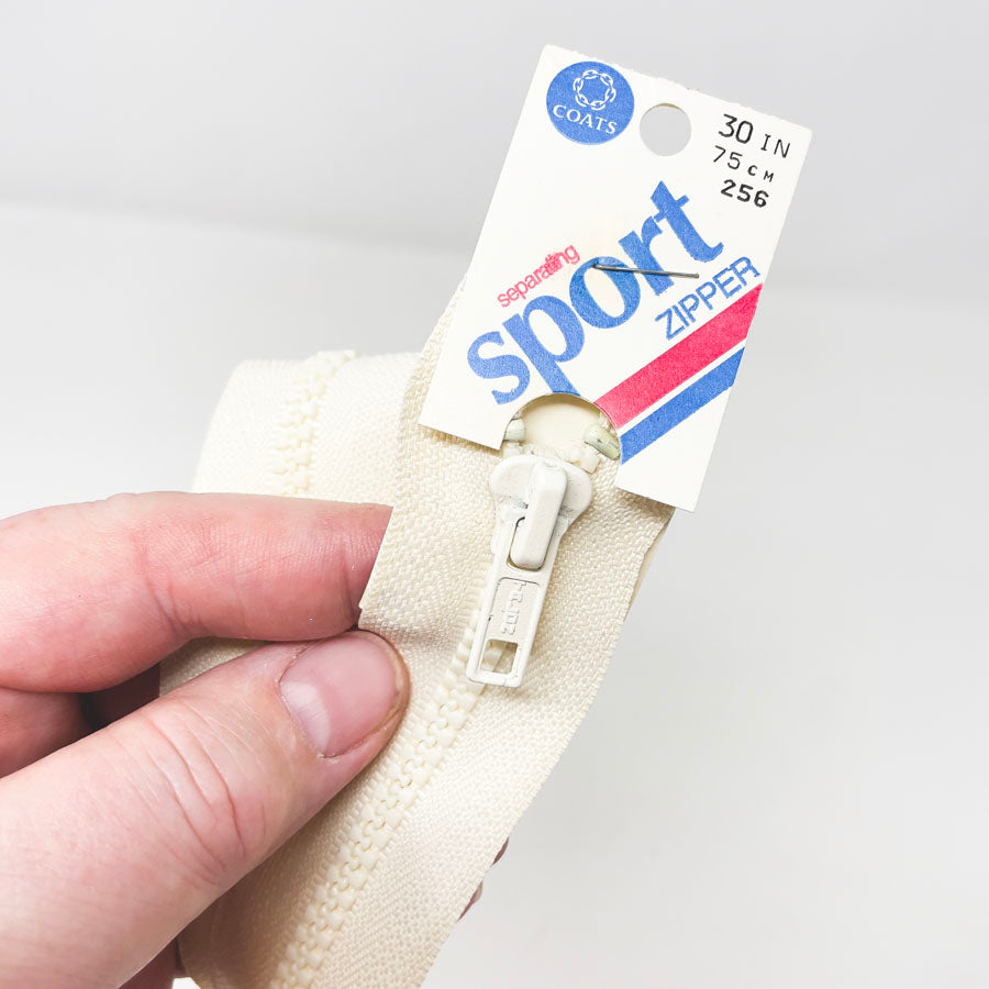 Coats Sport Zipper - 30" Off-White