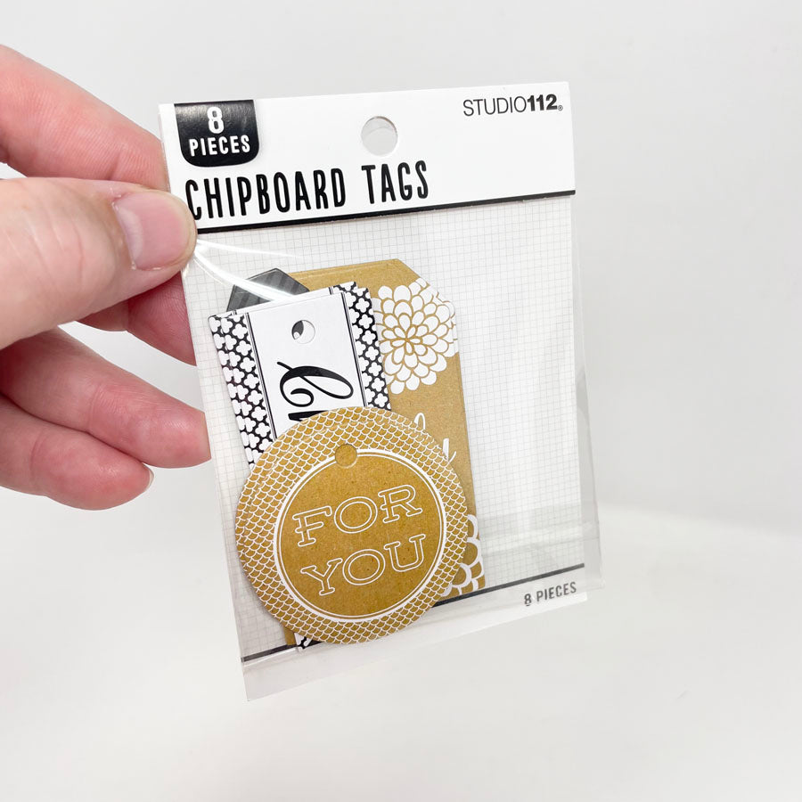 Studio 112 8 pc Chipboard Tags