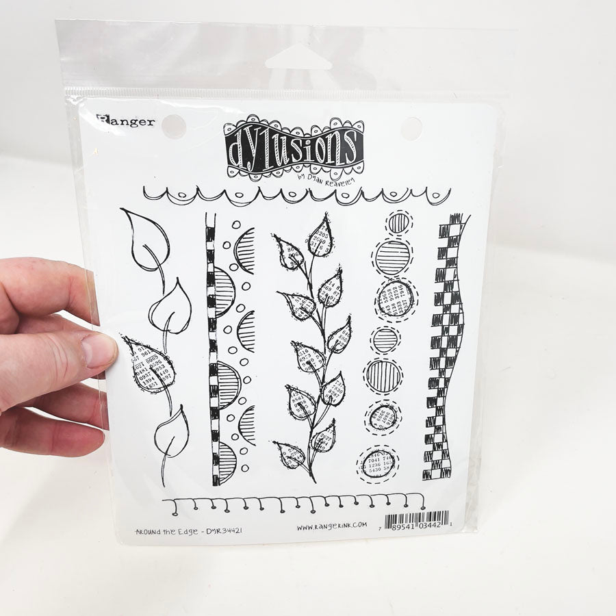 Around the Edge - Ranger Dylusions Cling Stamps