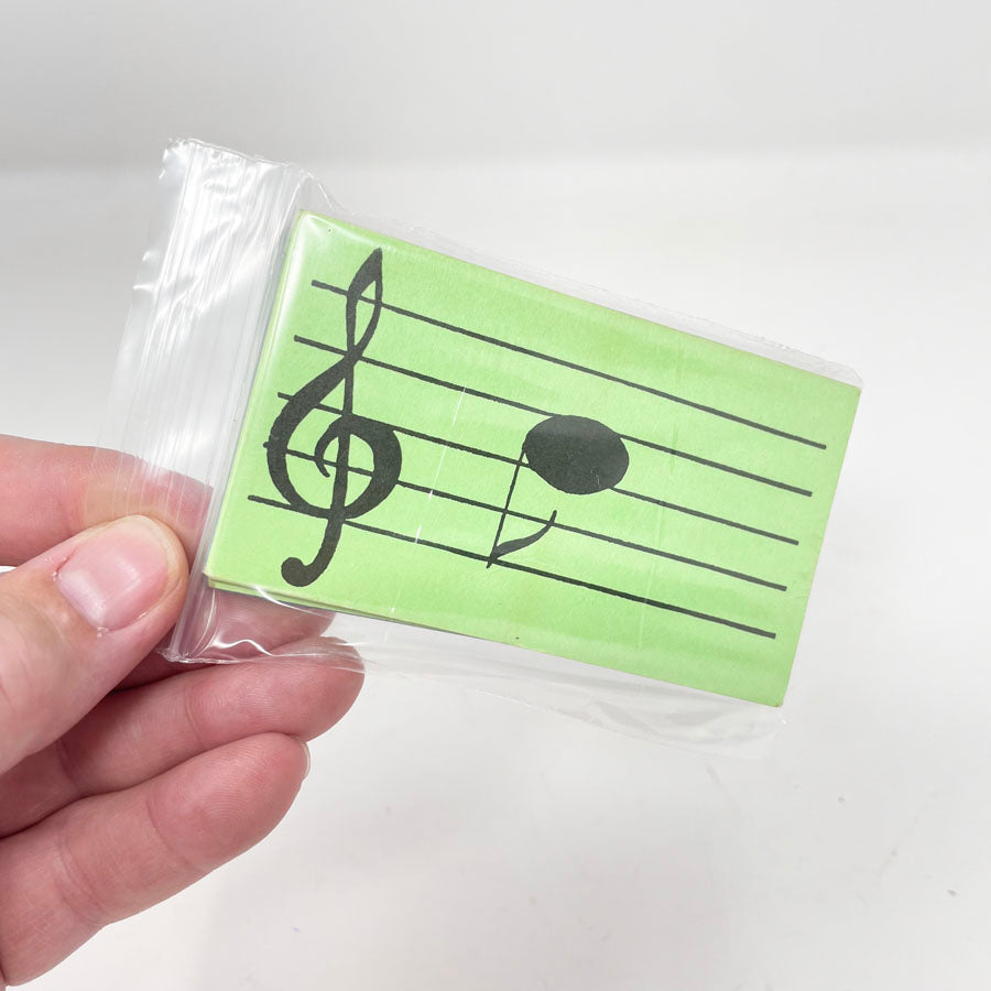 Music Note Cards - Green and Blue