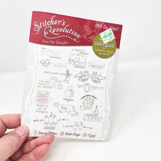 Stitcher's Revolution Iron-On Embroidery Transfers - SR8 Say What?