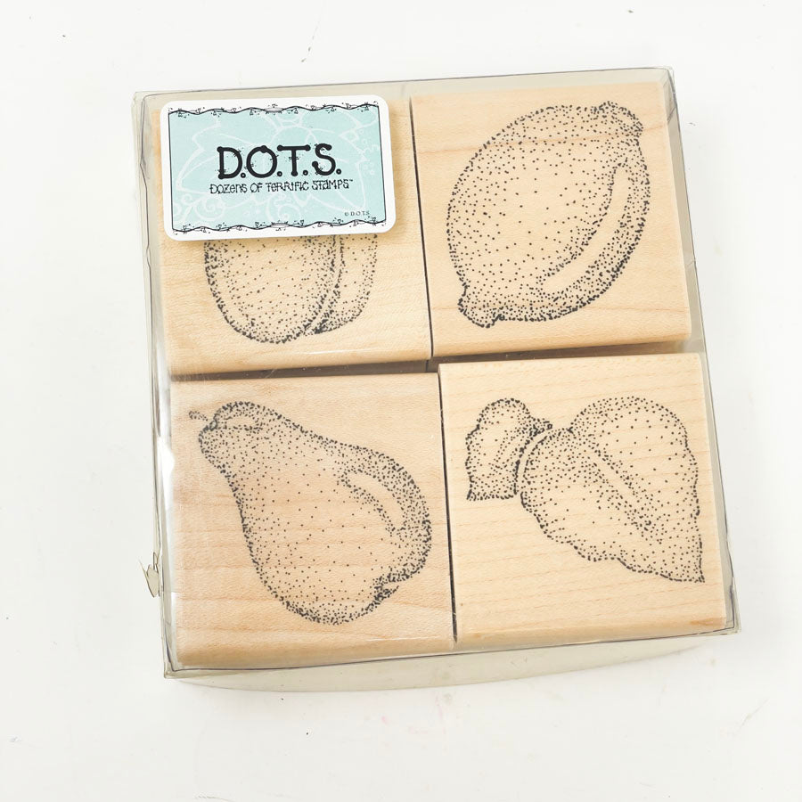 DOTS Fruit Wood Block Stamps