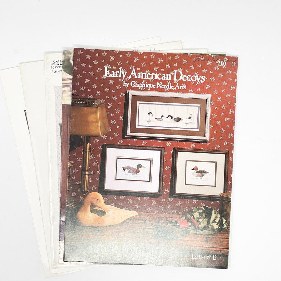 1980s Vintage Cross Stitch Pattern Bundle - Sampler