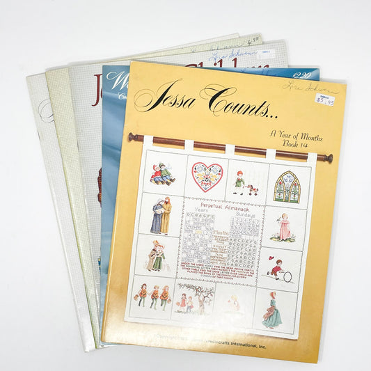 1980s Vintage Cross Stitch Pattern Bundle - People