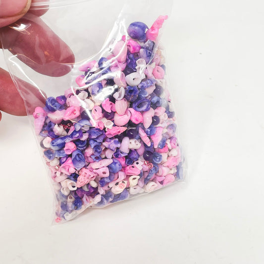 Assorted Pink/Purple Seed & Shell Beads