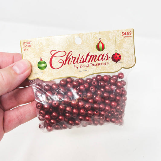 Cranberry Christmas Beads by Bead Treasures