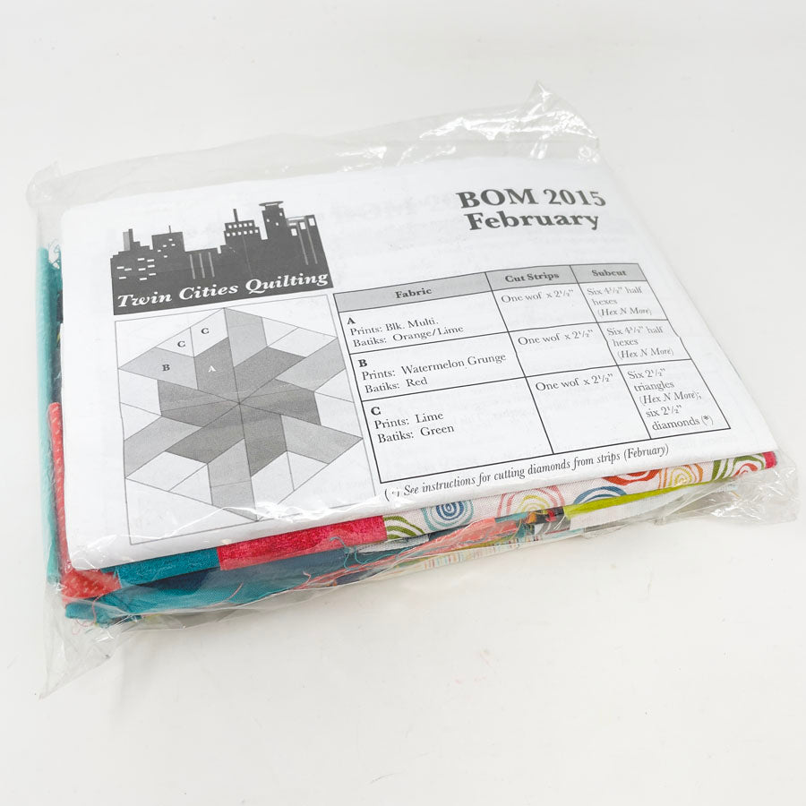 BOM February 2015 - Twin Cities Quilting - Fabric Pack