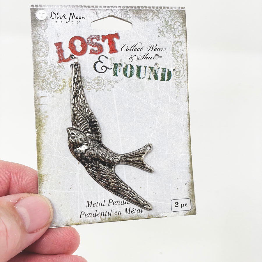 Blue Moon Lost and Found Bird Pendant