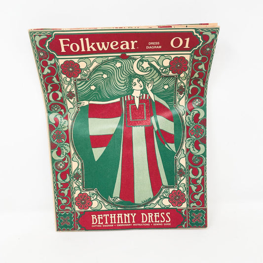 Bethany Dress - Folkwear Sewing Diagram - 1977