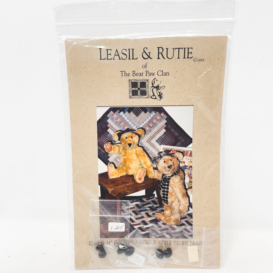 Leasil & Rutie Stuffed Bear Patterns and Eyes