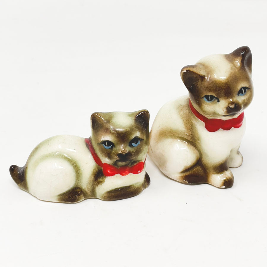 Vintage Siamese Cat Figurines (2)