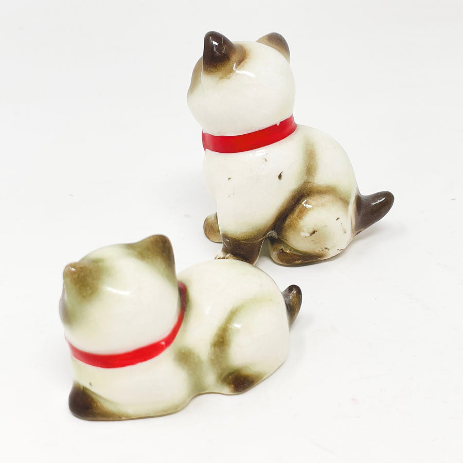 Vintage Siamese Cat Figurines (2)