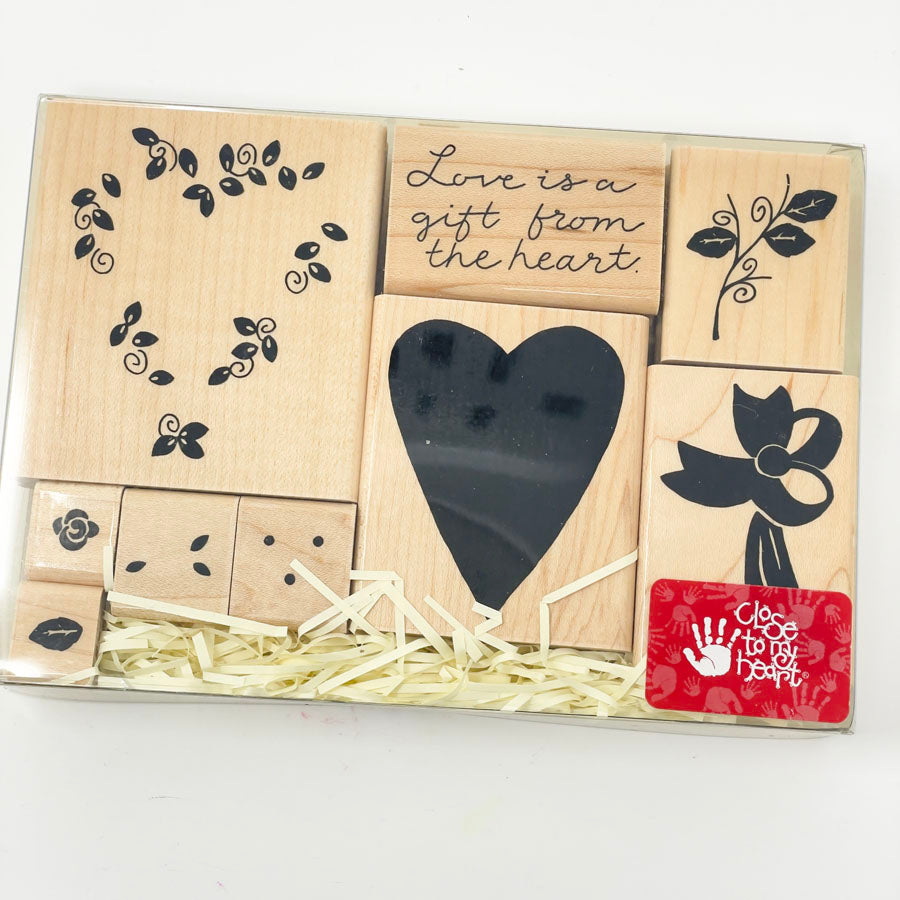 Love is a Gift – Close to My Heart Wood Stamp Set