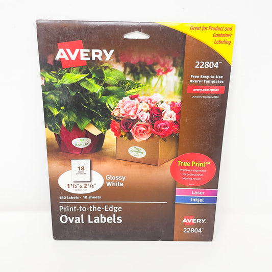 Avery Oval Labels - Style 22804