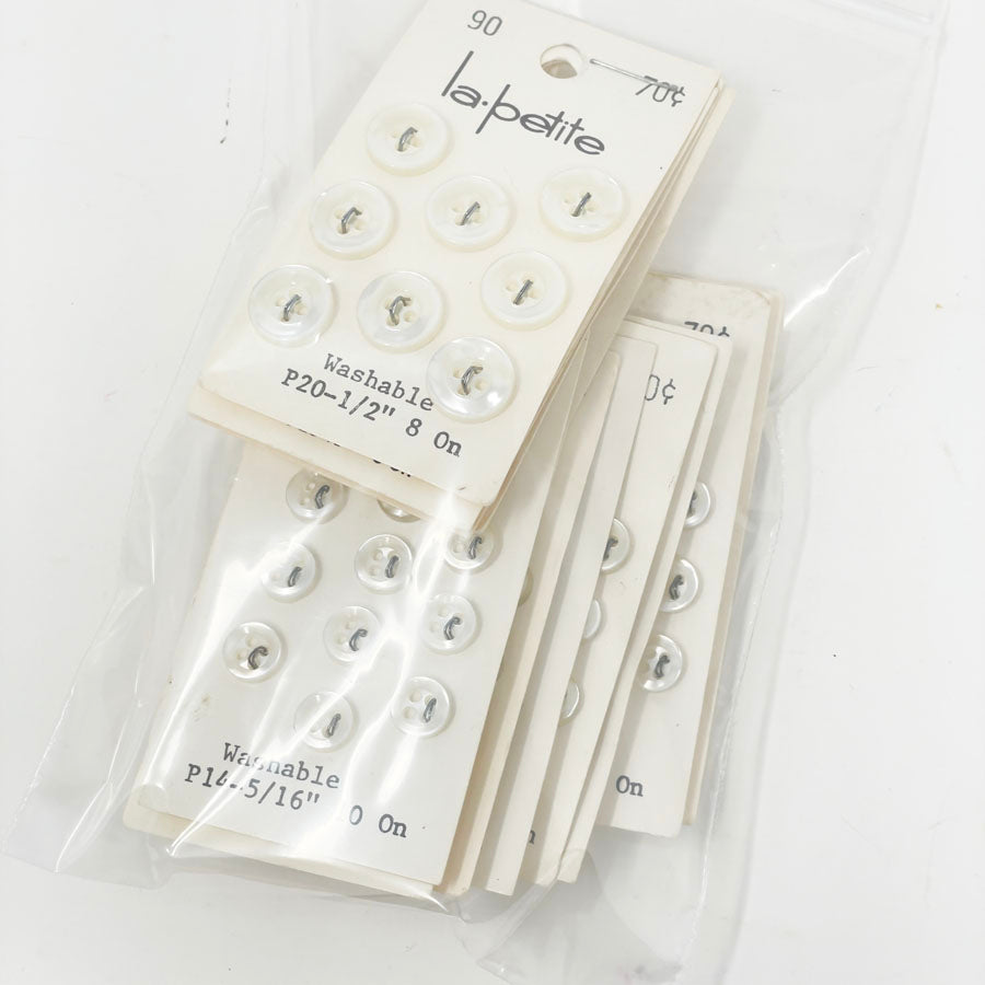 La Petite Carded Button Bundle - Clear