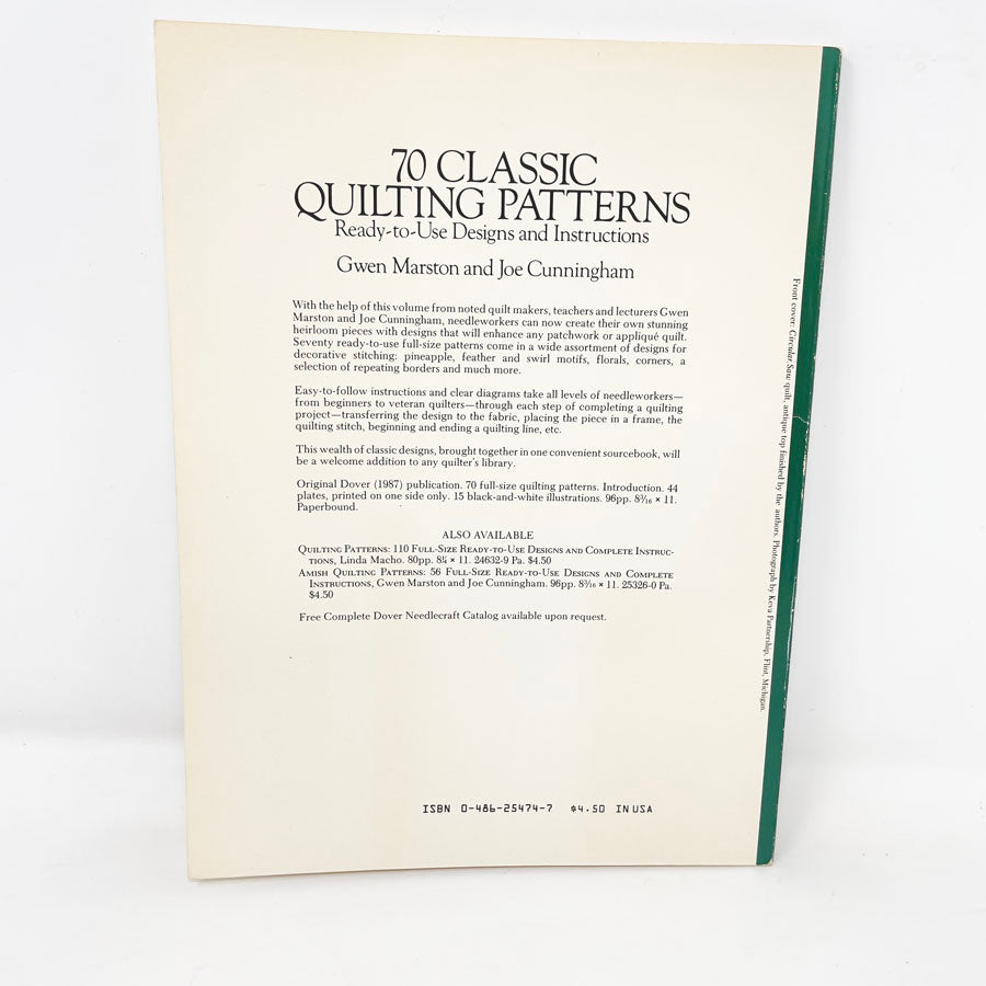 "70 Classic Quilting Patterns" by Gwen Marston and Joe Cunningham