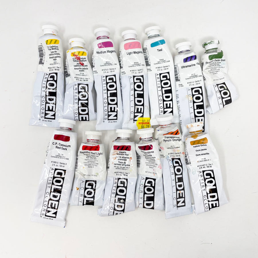 Golden Heavy Body Artist Acrylic Paints 2 oz Tubes