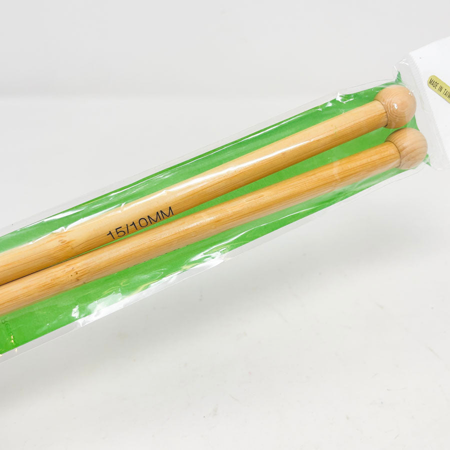 Size 15/10mm - Bamboo Knitting Needles