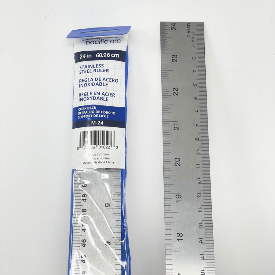 24" Metal Cork Back Rulers (1)