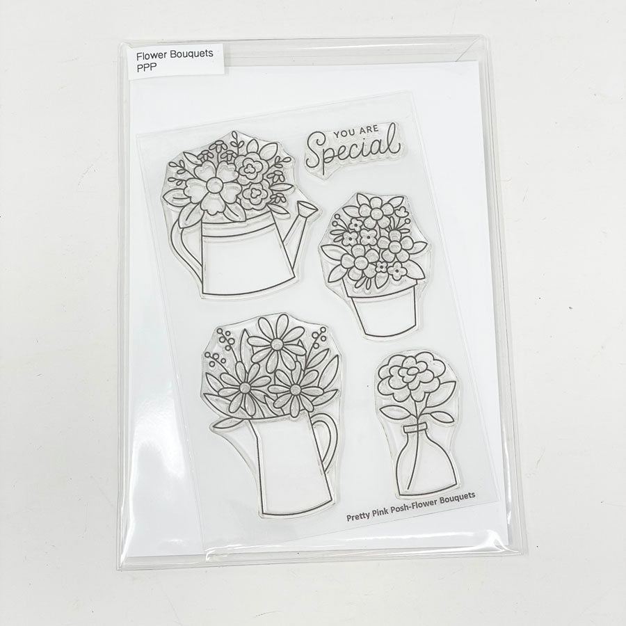 Flower Bouquets Clear Stamps and Dies - Pretty Pink Posh