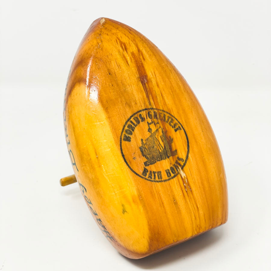 Vintage Dana McNill Wooden Bath Boat - Happy Birthday