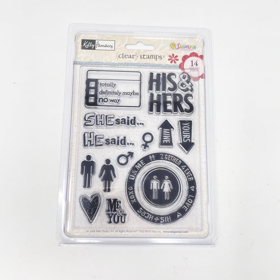 Kelly Panacci Clear Stamps - His & Hers