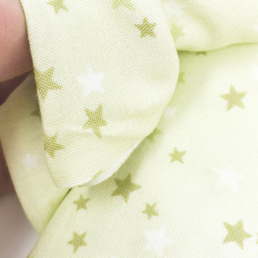 Pale Green Star Cotton Fabric - appx. 1.5 Yard