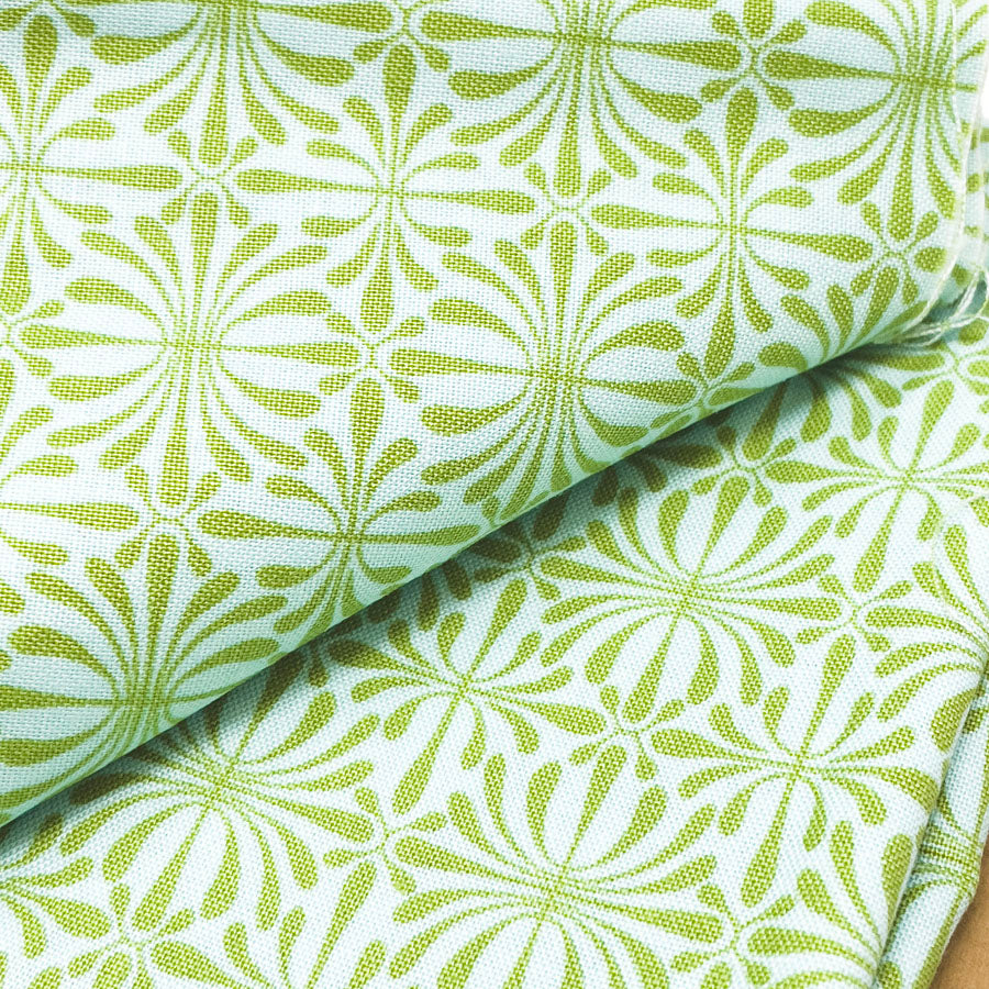 Green Flourish Fabric - appx. 1 Yard